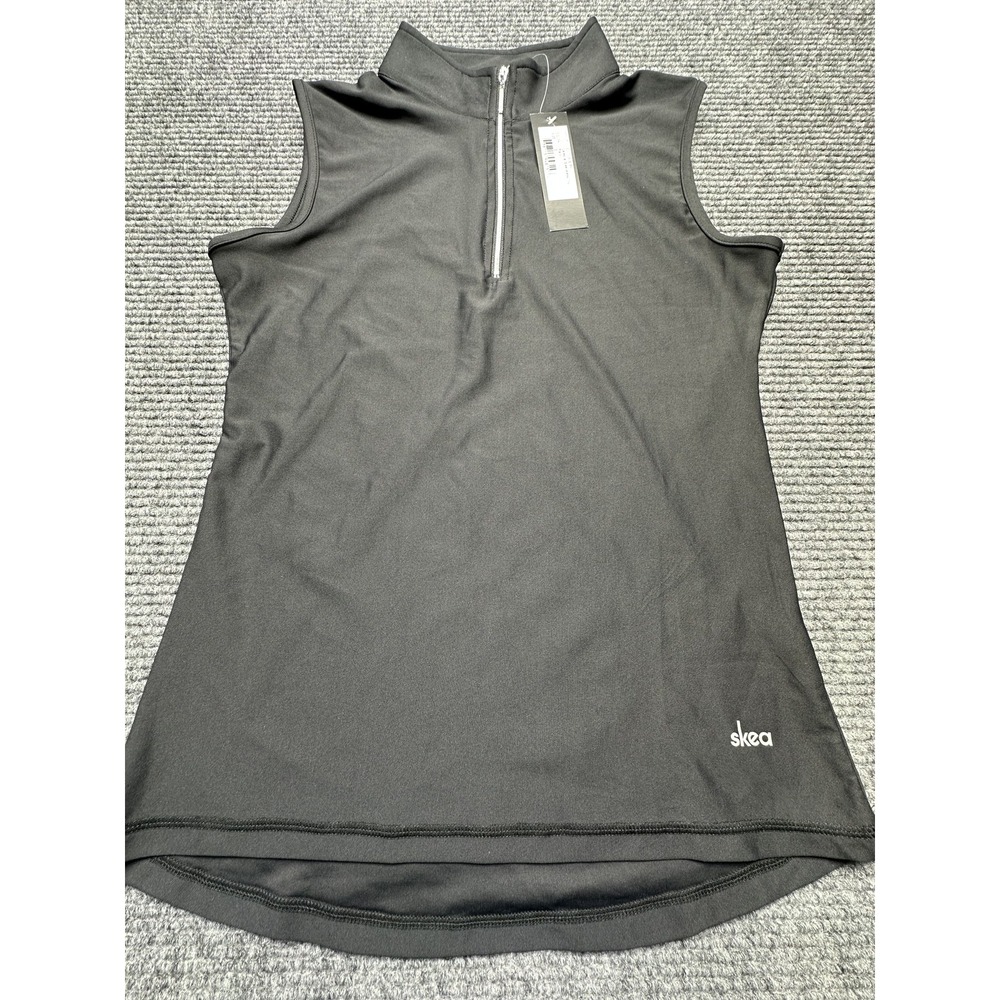 Skea Celestial Sleeveless Top Womens Small Black Quarter Zip Athletic Fall 2022